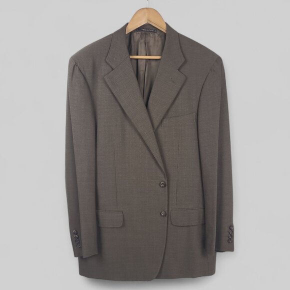 Vintage Ermenegildo Zegna Super 100's Wool 3 Button Sport Coat Blazer 40R - Picture 4 of 13